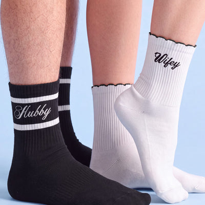 Wifey and Hubby Socks - matching newlywed socks