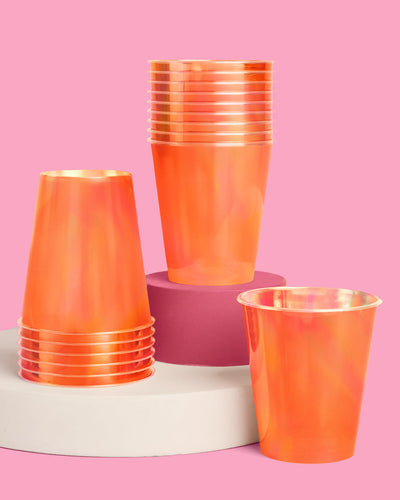 Orange Iridescent Cups Bundle