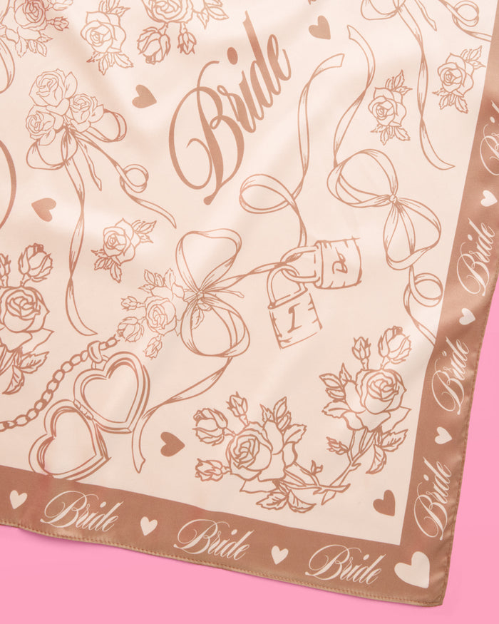 Neutral Bride Sarong - satin printed sarong