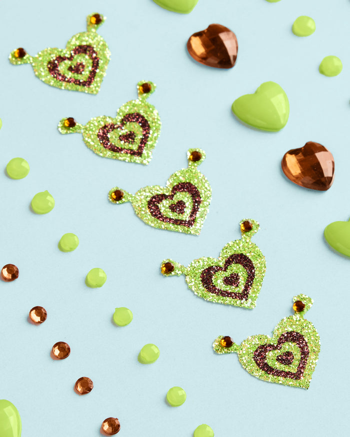 Swamp Girl Gem Set - 62 adhesive face gems