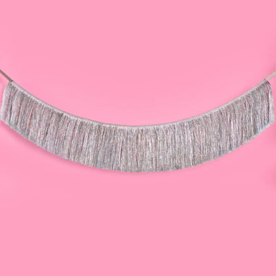 Showgirl Trio - teal + orange fringe banners