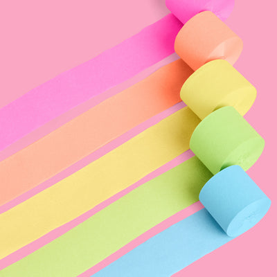 Pool Party Streamers - 5 crepe paper rolls