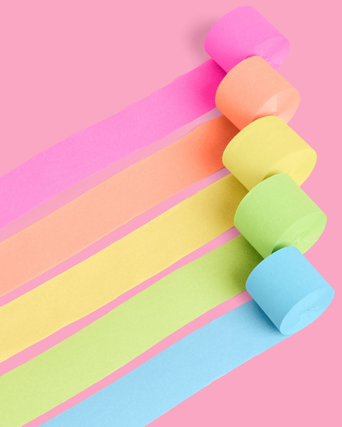 Pool Party Streamers - 5 crepe paper rolls