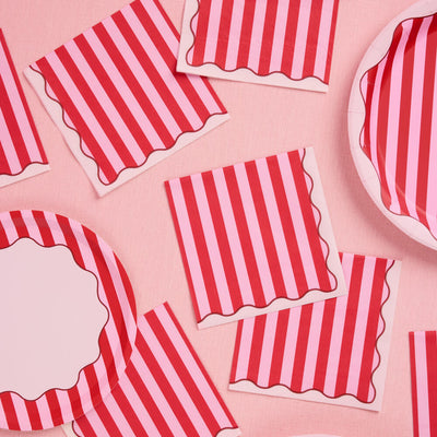 Candy Stripe Napkins - 25 paper napkins