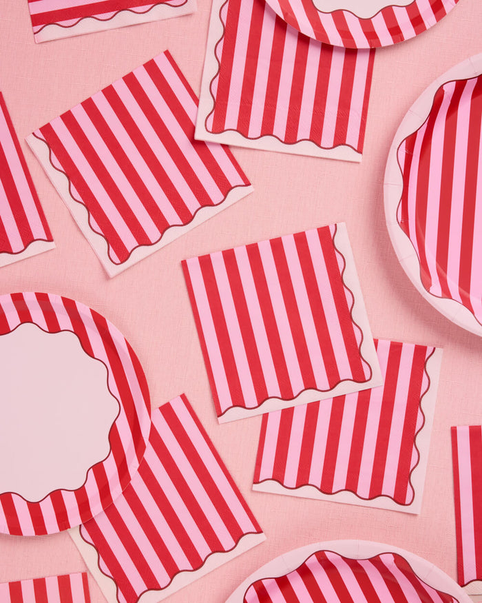 Candy Stripe Napkins - 25 paper napkins