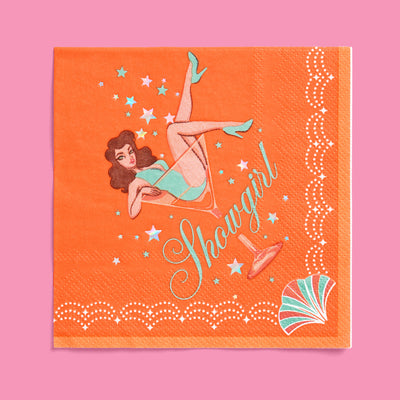 Showgirl Napkins - 24 cocktail napkins