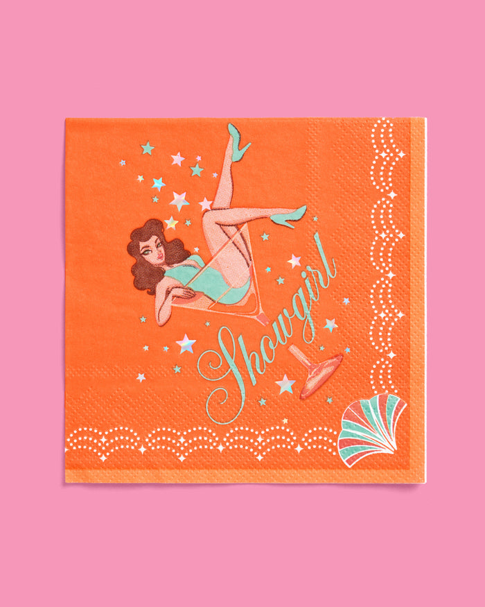 Showgirl Napkins - 24 cocktail napkins