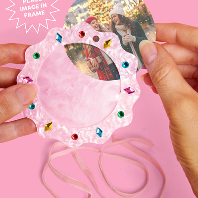 Picture Perfect Ornament - pink frame ornament