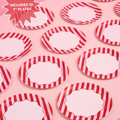 Candy Stripe Plates - 7in Paper Plates