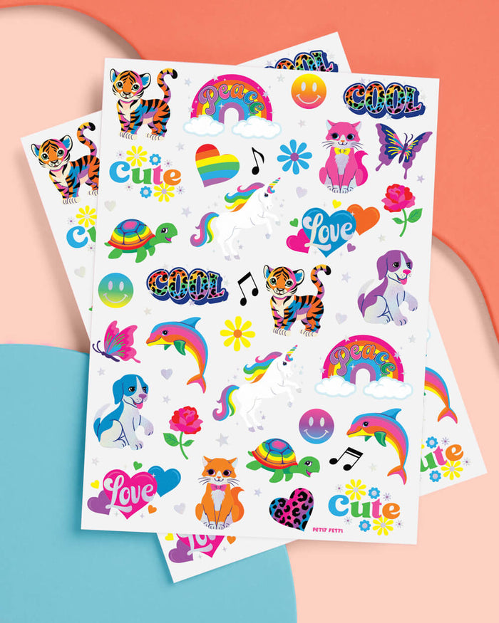 Rainbow Dreamland Tats - 68 temporary tattoos