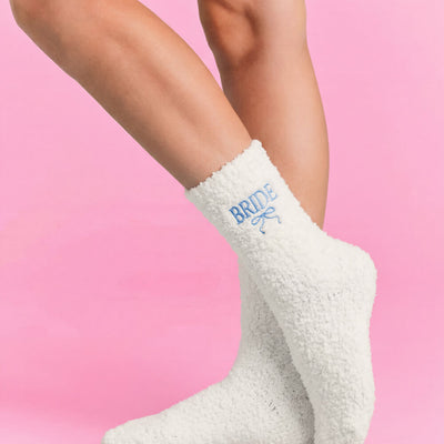 Bride Cloud Socks - fuzzy ivory socks
