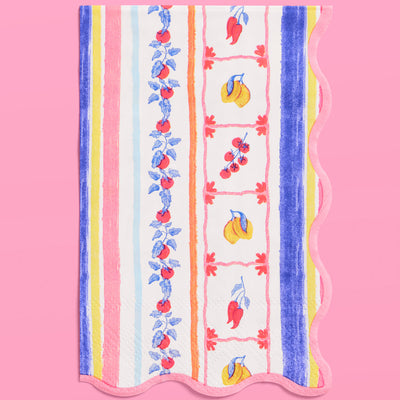 Italian Capri Napkins - 25 wavy edge napkins