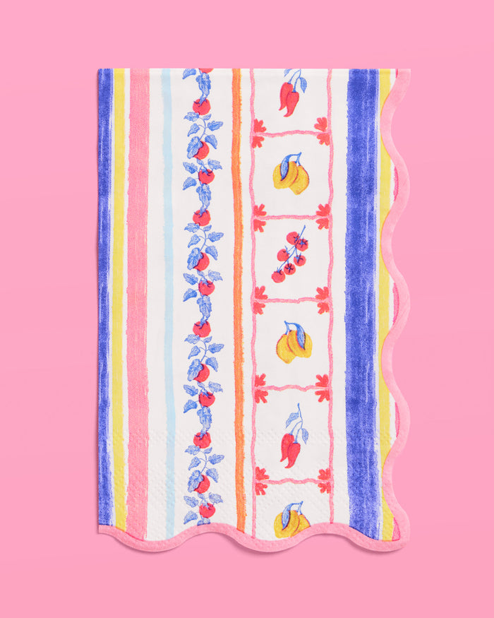 Italian Capri Napkins - 25 wavy edge napkins
