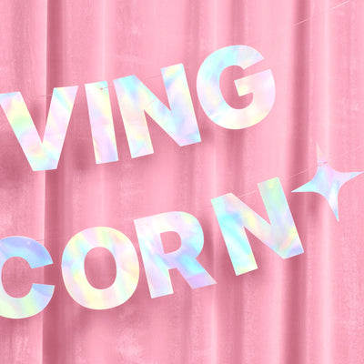 It's Giving Capricorn Banner - iridescent foil banner