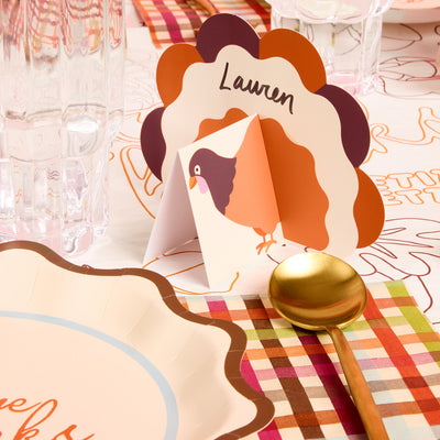 Turkey Time Place Cards - set of 12