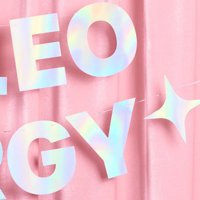 Big Leo Energy Banner - iridescent foil banner