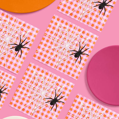 Pink Halloween Napkins - 25 cocktail napkins