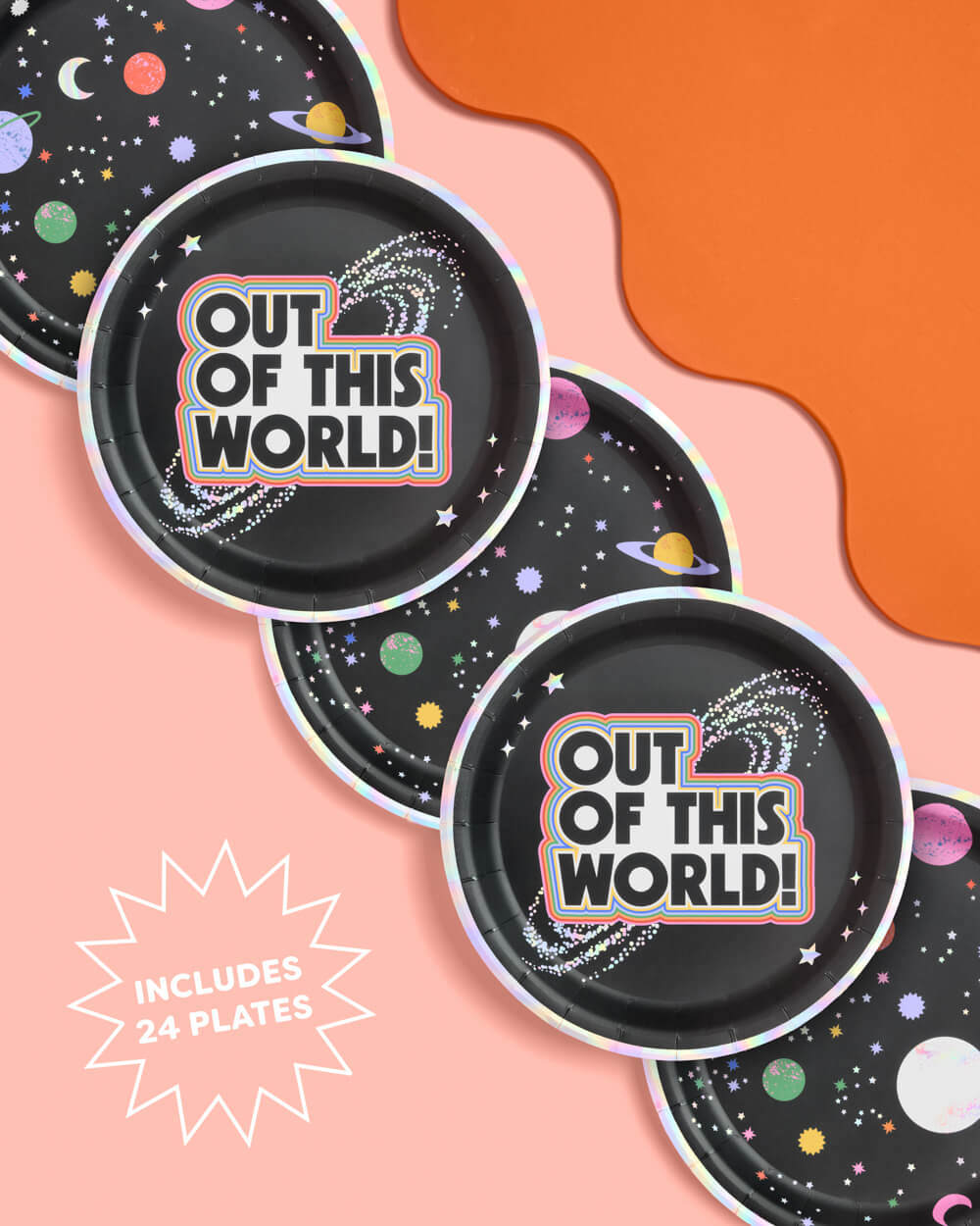 Out of This World Plates - 24 paper plates