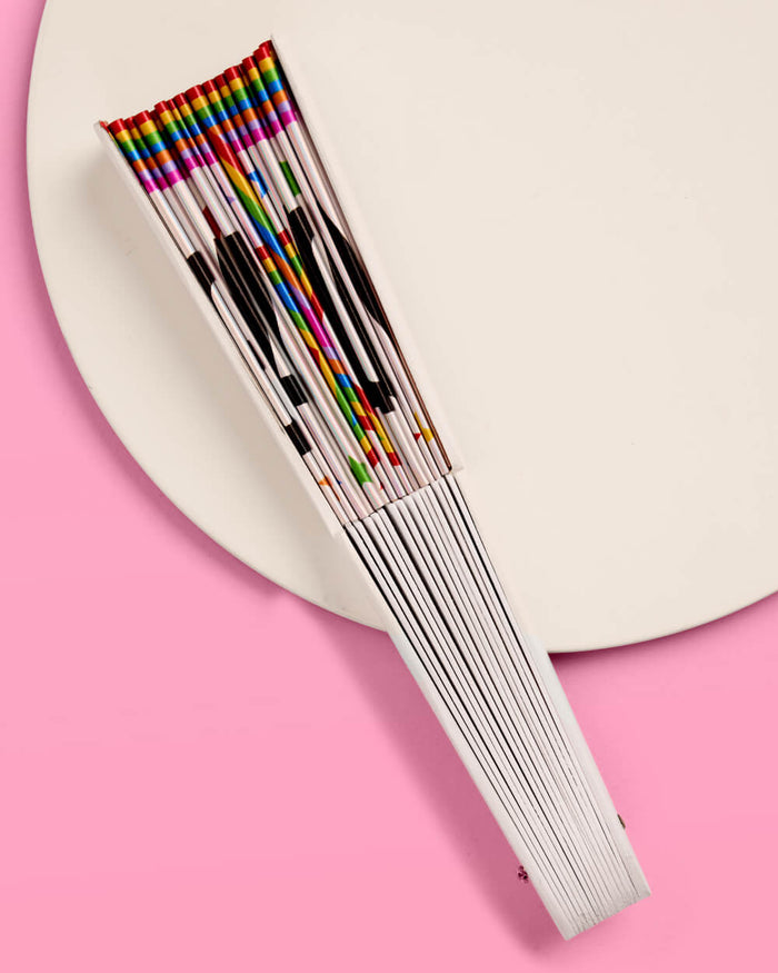 Pride Gay Icon Fan - iridescent folding fan