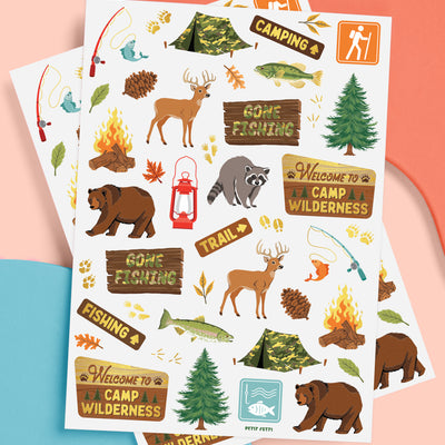 Happy Camper Tats - 44 foil temporary tattoos