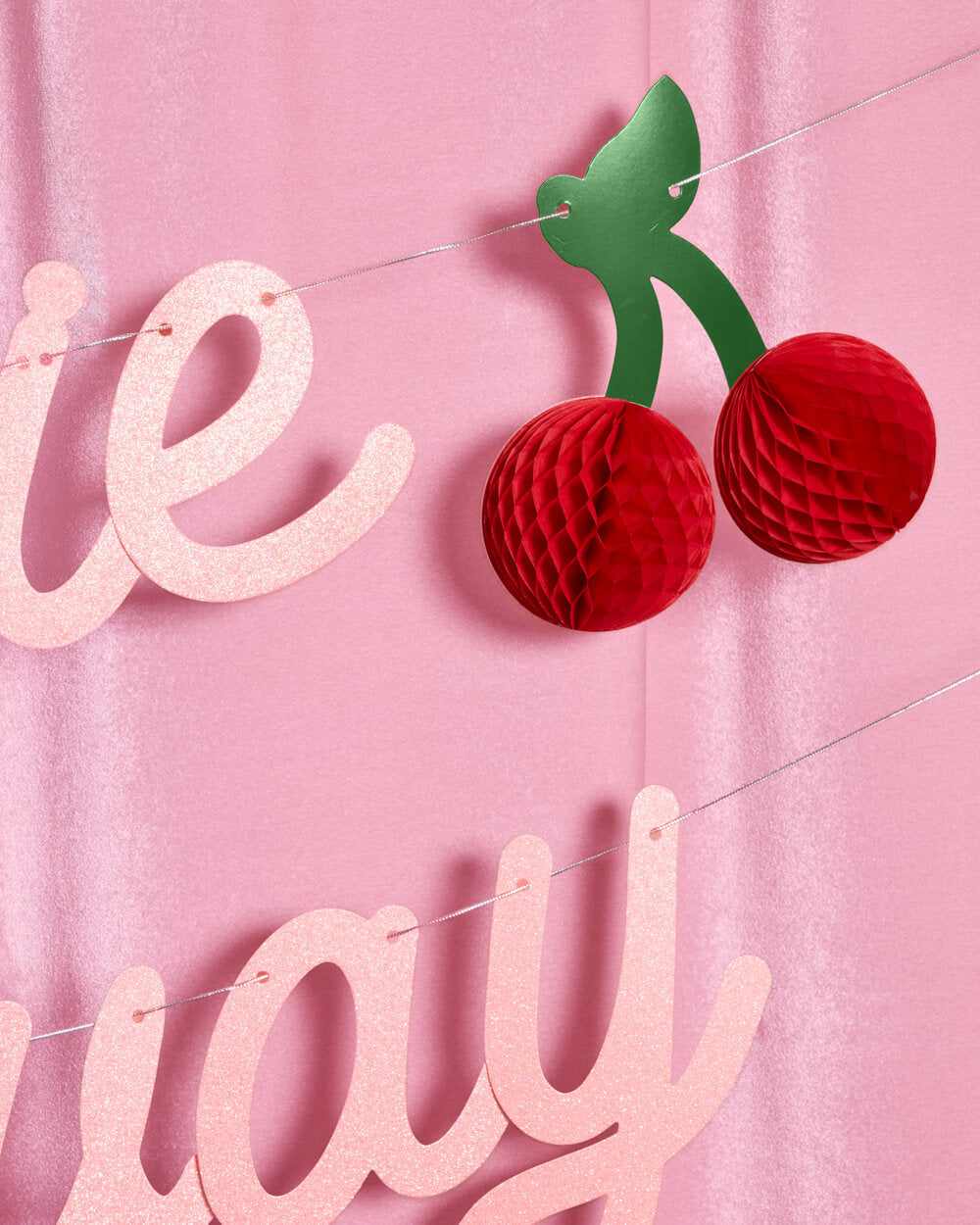 Ma Cherie Banner - 3D glitter banner