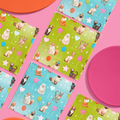 Cat Napkins - 24 paper napkins