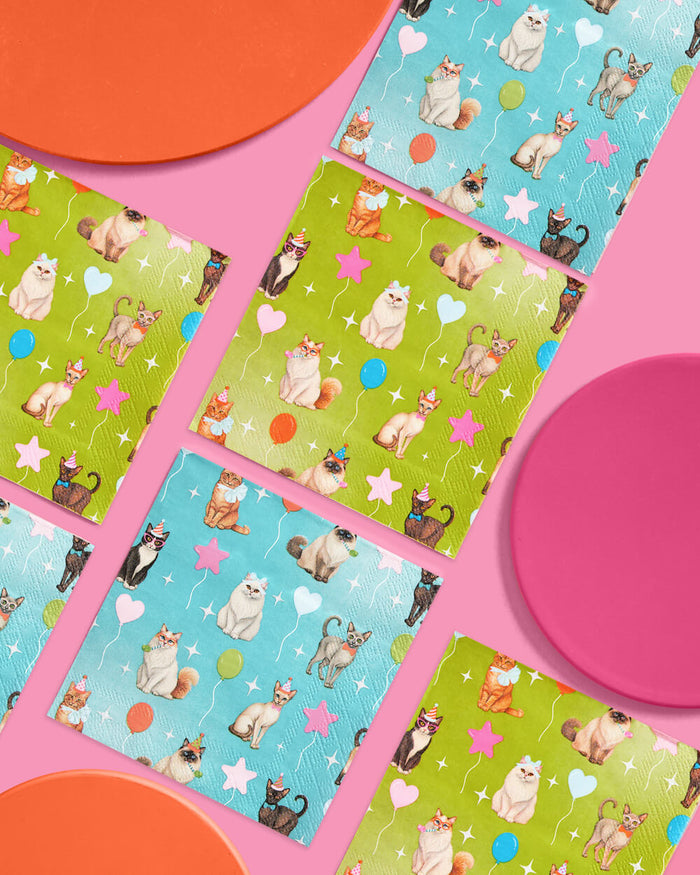 Cat Napkins - 24 paper napkins