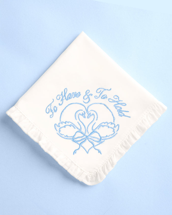 To Have & To Hold Hanky - embroidered handkerchief