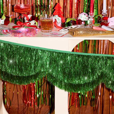 Holiday Scallop Fringe Banner - scalloped banner