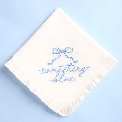 Something Blue Hanky - embroidered handkerchief