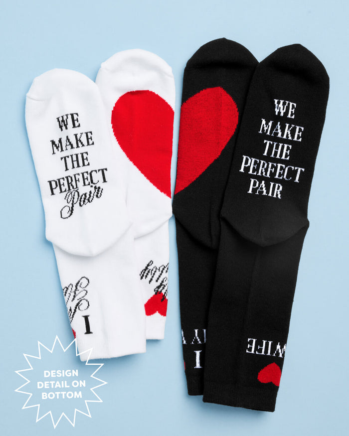 Perfect Pair Couples Socks - Cotton Blend Socks