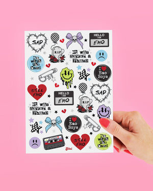 Emo Tattoos - 54 foil temporary tattoos