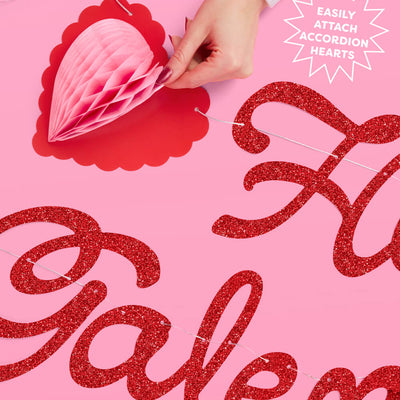 Galentine's Day Banner - 3D glitter banner