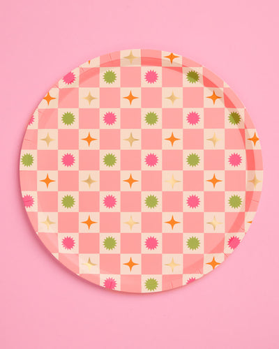 Palm Royale Plates - 32 paper plates, 2 sizes