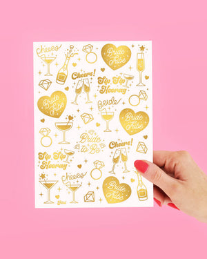 Sippin’ Pretty Tats -  54 foil temporary tattoos