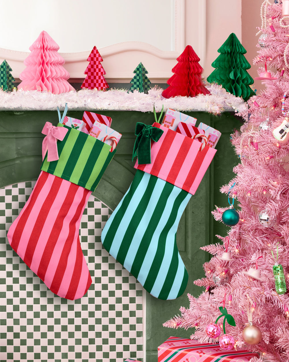 Striped Stocking Set - 2 pieces