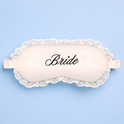 Bride Sleep Mask - embroidered satin