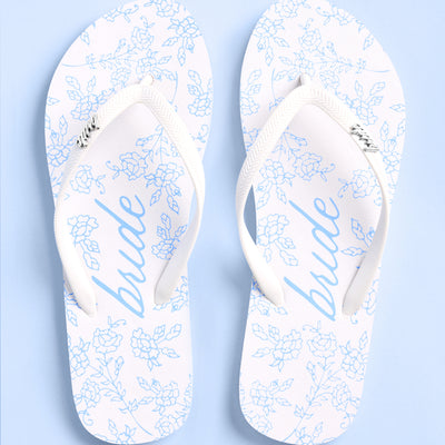 Something Blue Flip Flops - rubber printed sandals