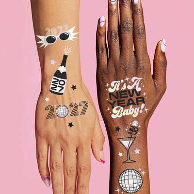 NYE 🪩Tats - 40 foil temporary tattoos