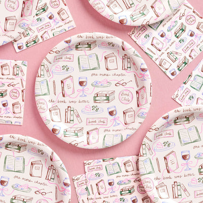 Book Club Plates - 25 paper plates
