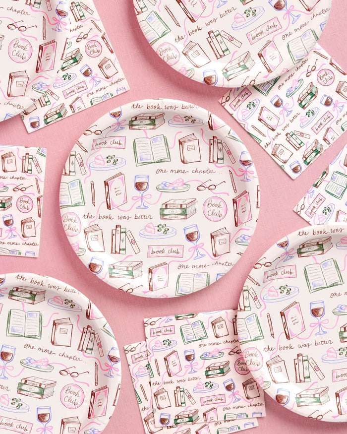 Book Club Plates - 25 paper plates