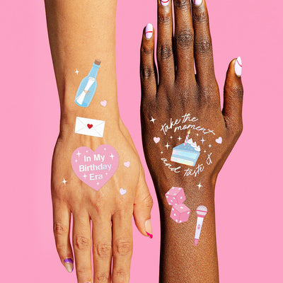 Birthday Era Tats - 50 temporary tattoos