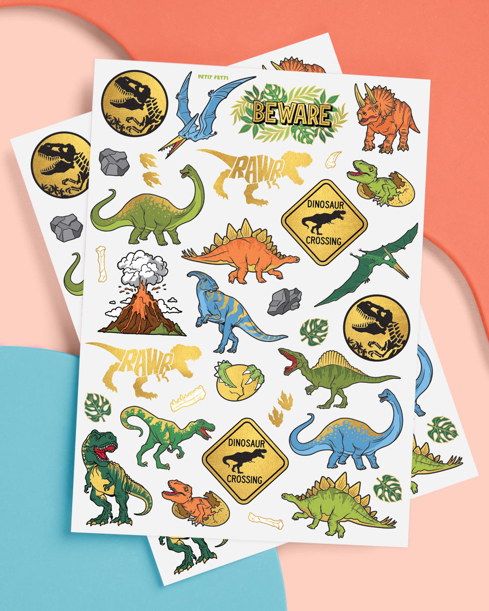 Dino-mite Tats - 44 foil temporary tattoos