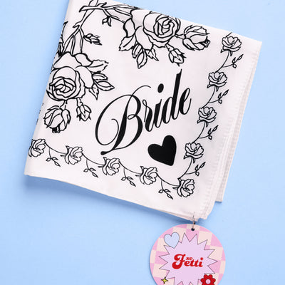 Classic Bride Headscarf - white silk bride head scarf