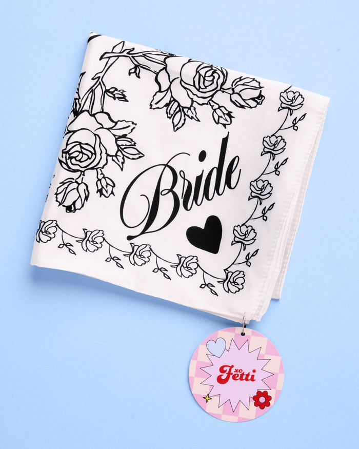 Classic Bride Headscarf - white silk bride head scarf