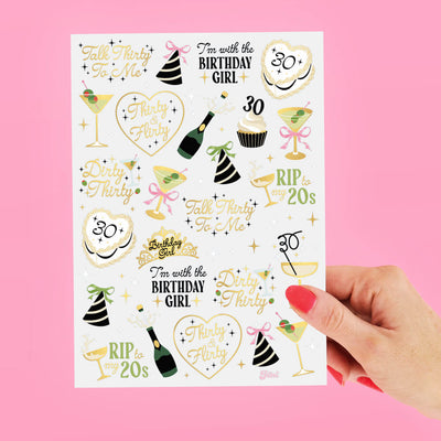 Dirty 30 Bday Tats - 50 temporary tattoos