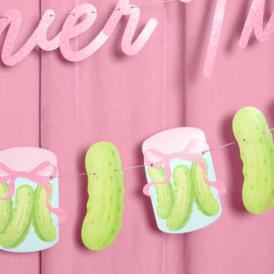 Last Pickle Banner - pink glitter banner