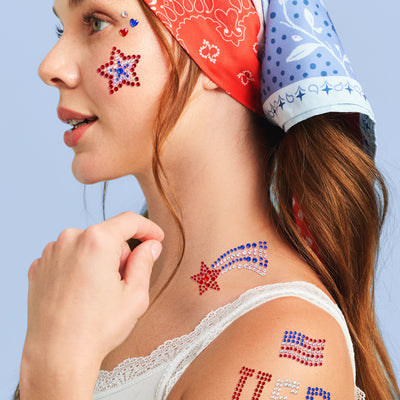 USA Face Gems - 33 adhesive gems