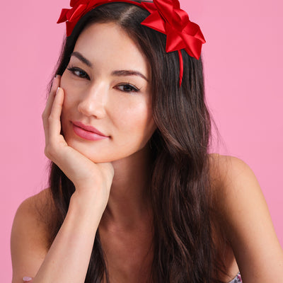 Bow on Top Headband - satin headband