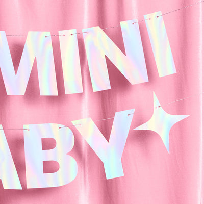 Gemini Baby Banner - iridescent foil banner